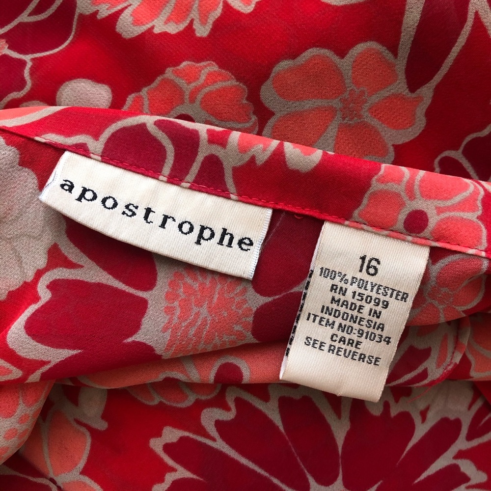 {Apostrophe} semi sheer blouse - Picture 8 of 8